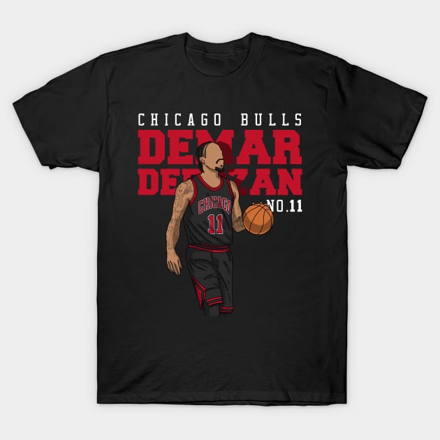 DeMar DeRozan Comic Style T-Shirt by mia_me